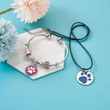 Dog Paw Alloy Charms with Glitter Powder for Jewelry Making
