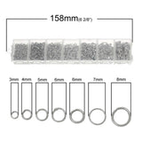 Jump Rings Findings Kit 3-8mm Iron Alloy DIY Jewelry Making Access