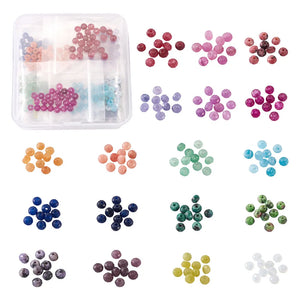 1 Box Dyed Natural Malaysia Stone Rondelle Beads for DIY Jewelry Making