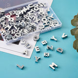 Eco-Friendly Slide Letter Charms Rhinestone A-Z Alphabet for DIY Crafts