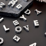 Eco-Friendly Slide Letter Charms Rhinestone A-Z Alphabet for DIY Crafts