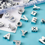 Eco-Friendly Slide Letter Charms Rhinestone A-Z Alphabet for DIY Crafts