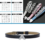 Eco-Friendly Slide Letter Charms Rhinestone A-Z Alphabet for DIY Crafts