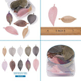 Electroplated Natural Leaf Pendants for Jewelry Making