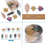 Electroplated Natural Leaf Pendants for Jewelry Making