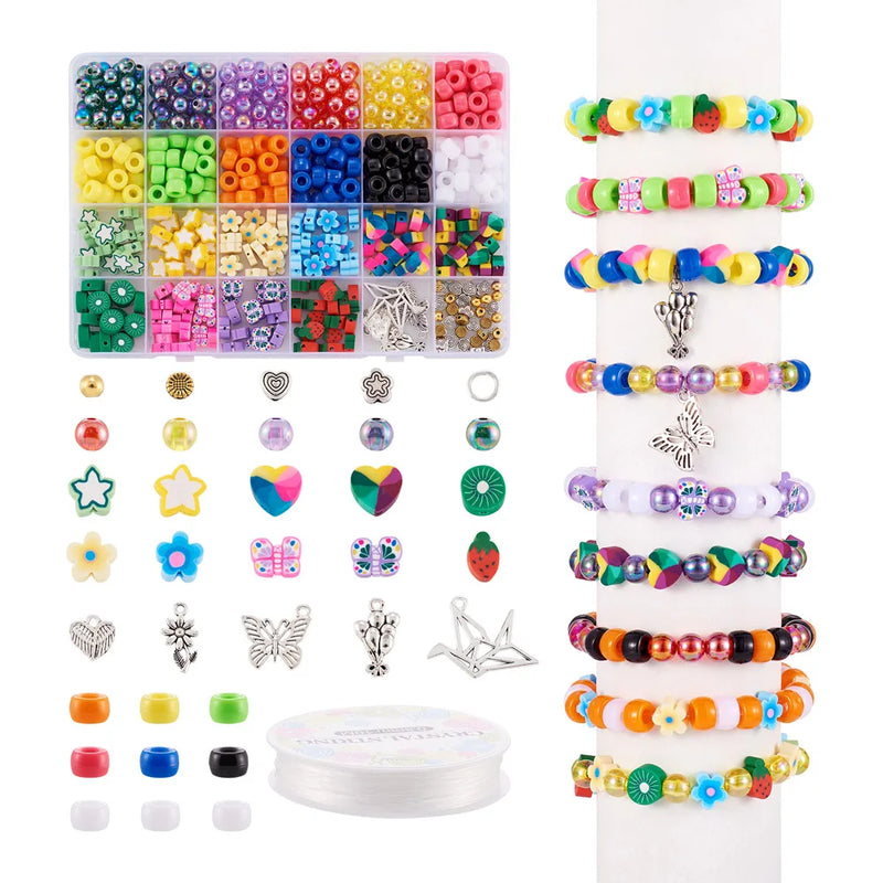Summer Theme Polymer Clay Bead Mix DIY Kit