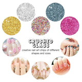 Glass Crushed Stones Glitter Epoxy Resin Mold Filler Nail Art Decoration