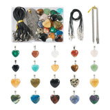 Gemstone Pendant Mix Chakra Charms Necklace Kit