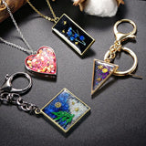 Golden Filler Epoxy Resin Jewelry DIY Materials Moon Star Heart Flower