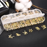 Golden Filler Epoxy Resin Jewelry DIY Materials Moon Star Heart Flower