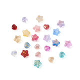 Heart & Star Glitter Glass Beads Spray Painted DIY Jewelry Findings