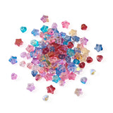Heart & Star Glitter Glass Beads Spray Painted DIY Jewelry Findings