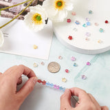 Heart & Star Glitter Glass Beads Spray Painted DIY Jewelry Findings