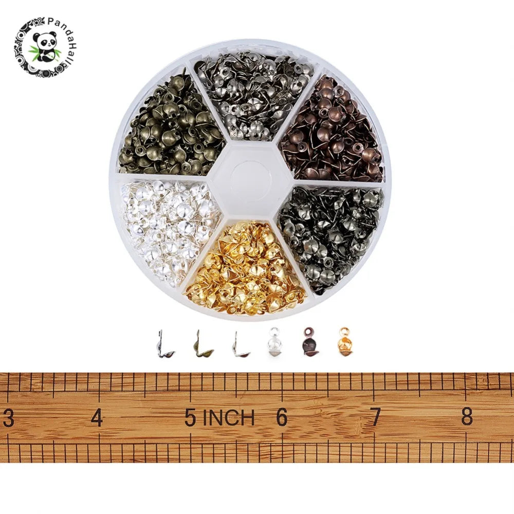 Iron Bead Tips 8x4mm Mixed Color 700pcs