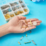 Iron Brooch Findings Back Bar Pins for DIY Jewelry Making Mixed