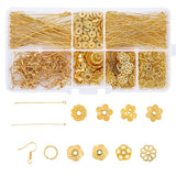 Jewelry Findings Kit w/ Earring Hooks/Head Pins/Bead Caps