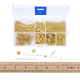 Jewelry Findings Kit w/ Earring Hooks/Head Pins/Bead Caps