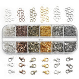 Lobster Clasp Jump Rings Necklace Chain Jewelry Findings Components Set