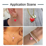 Love Heart Enamel Pendants for DIY Jewelry Making