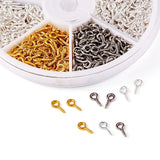 Box Mini Tiny Iron Screw Eye Pin Peg Bails for Jewelry Making 8mm 10mm
