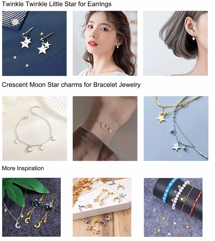 Tibetan Style Star Charms for DIY Bracelet Making