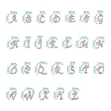 24Pcs Alphabet Letter A-Z Charms Pendants for Jewelry Making