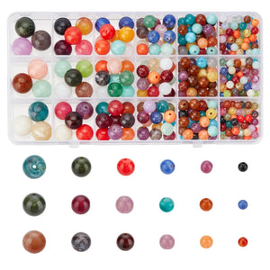 Mixed Round Stone Acrylic Beads for DIY Jewelry Making