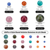 Mixed Round Stone Acrylic Beads for DIY Jewelry Making