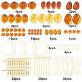 Acrylic Beads Brass Rings Earring Hooks Kit for Dangle Earrings DIY Crafts