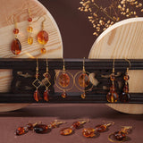 Acrylic Beads Brass Rings Earring Hooks Kit for Dangle Earrings DIY Crafts