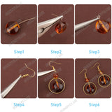 Acrylic Beads Brass Rings Earring Hooks Kit for Dangle Earrings DIY Crafts