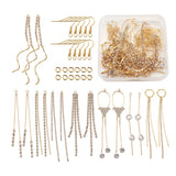 Brass CZ Tassel Pendants Kit - Earring Hooks - DIY Jewelry Making