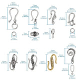 Mixed Tibetan Style Alloy Hook and S-Hook Clasps for DIY Jewelry