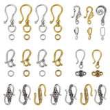 Mixed Tibetan Style Alloy Hook and S-Hook Clasps for DIY Jewelry