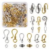 Mixed Tibetan Style Alloy Hook and S-Hook Clasps for DIY Jewelry
