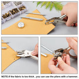 Mixed Double Cap Iron Rivets Tool Set for DIY Leathercraft