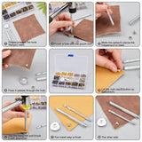 Mixed Double Cap Iron Rivets Tool Set for DIY Leathercraft
