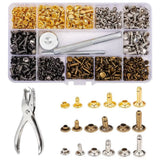 Mixed Double Cap Iron Rivets Tool Set for DIY Leathercraft