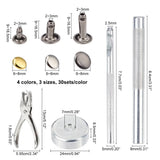 Mixed Double Cap Iron Rivets Tool Set for DIY Leathercraft