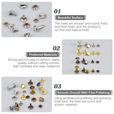 Mixed Double Cap Iron Rivets Tool Set for DIY Leathercraft