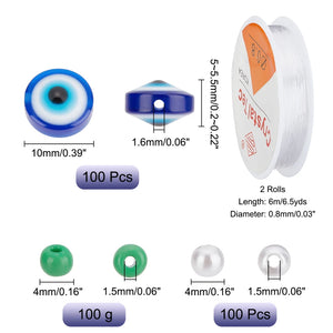 Mixed Evil Eye Resin Beads for DIY Jewelry Making
