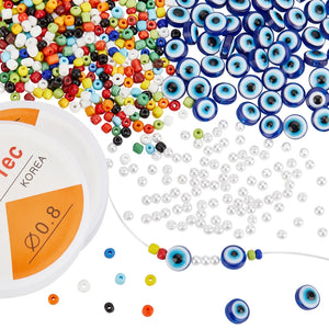 Mixed Evil Eye Resin Beads for DIY Jewelry Making