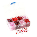 Mixed Glass Seed Beads Kit DIY Jewelry Making 5mm- 4mm 1900PCs