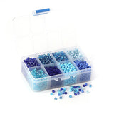 Mixed Glass Seed Beads Kit DIY Jewelry Making 5mm- 4mm 1900PCs