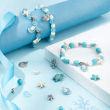 Ocean Theme Stone Starfish Turtle Beads Shell Charms Jewelry Making DIY