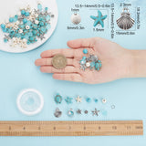 Ocean Theme Stone Starfish Turtle Beads Shell Charms Jewelry Making DIY