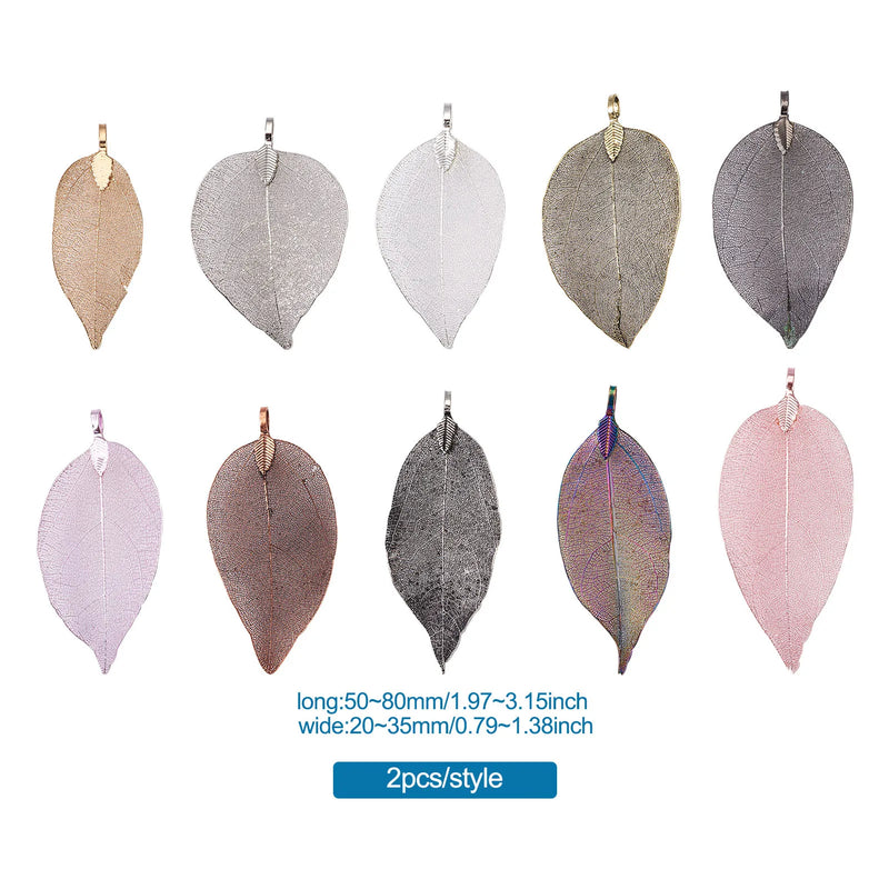 Mixed Leaf Pendant Set for Jewelry Making