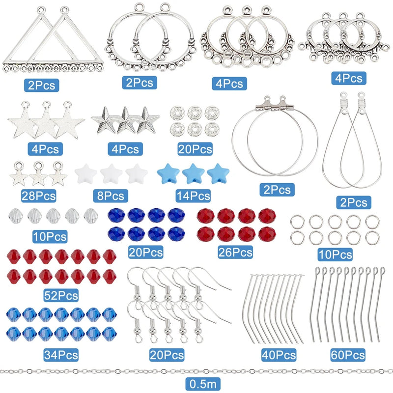 Tibetan Style Chandelier Earring Kit for DIY Crafts