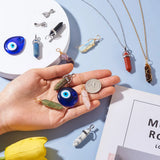 DIY Pendant Necklace Kit Evil Eye Charms Healing Crystals Necklaces