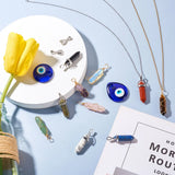DIY Pendant Necklace Kit Evil Eye Charms Healing Crystals Necklaces